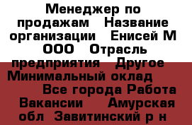 Менеджер по продажам › Название организации ­ Енисей-М, ООО › Отрасль предприятия ­ Другое › Минимальный оклад ­ 100 000 - Все города Работа » Вакансии   . Амурская обл.,Завитинский р-н